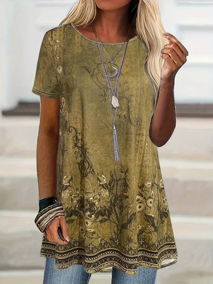 Abhishani - Floral Print Loose Fit T-Shirt