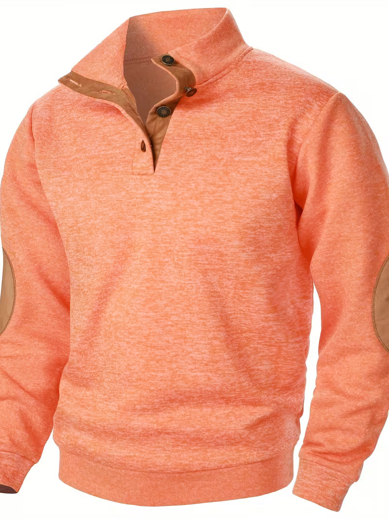 Kashyap - Stand Collar Long Sleeve Sweatshirt