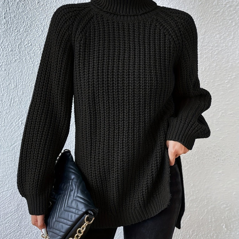 Lorina - Knit Turtleneck Long Sleeve Sweater