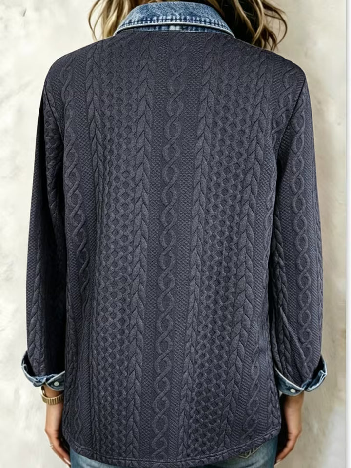 Leoora - Long-Sleeve Patch Pocket Shirt