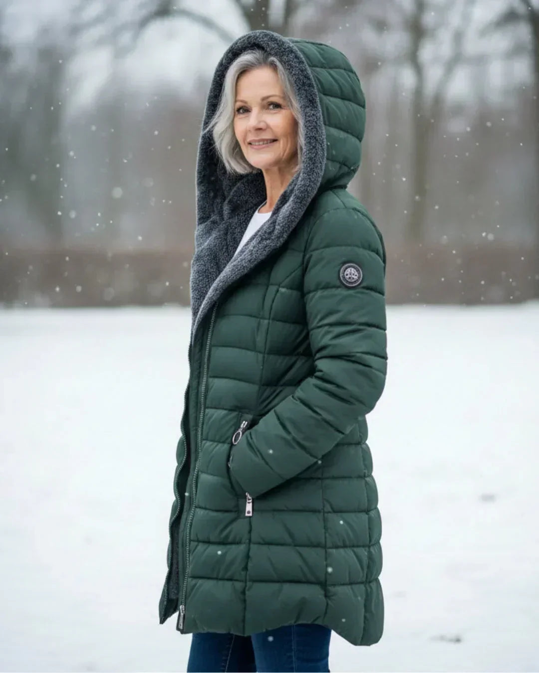 Luania - Long Hooded Puffer Coat With Pockets