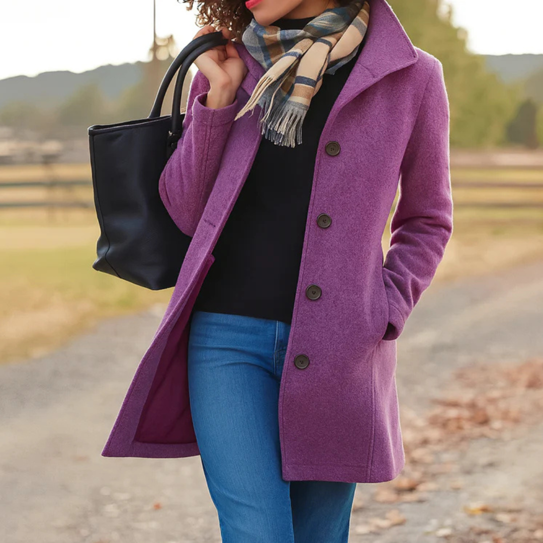 Danla - Long Sleeve Coat With Pockets