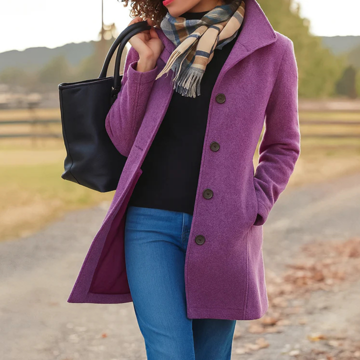 Danla - Long Sleeve Coat With Pockets