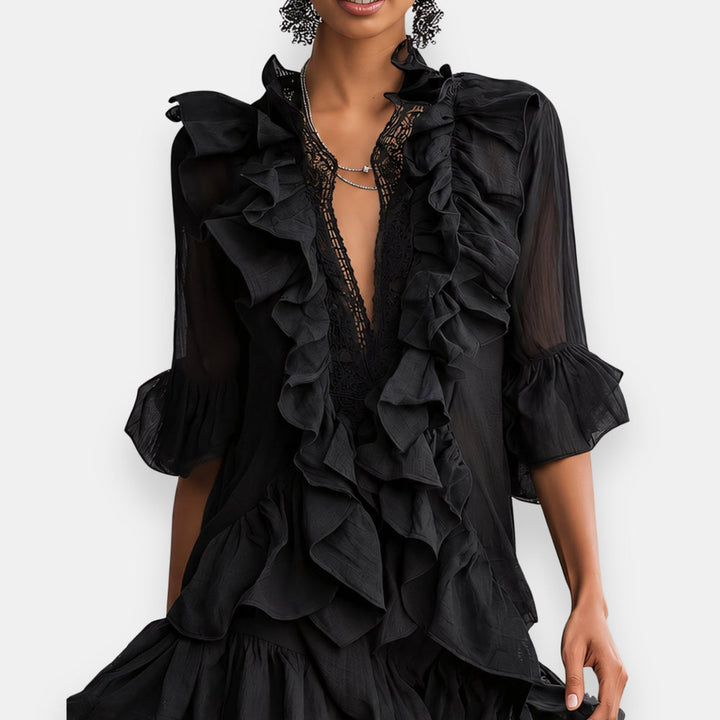 Lussina - Short Ruffled Dress