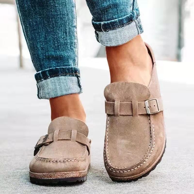 Tamela - Buckle Strap Suede Loafer