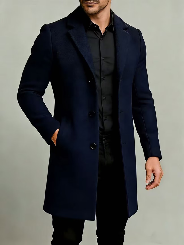 Hollander - Button Up Long Sleeve Lapel Coat