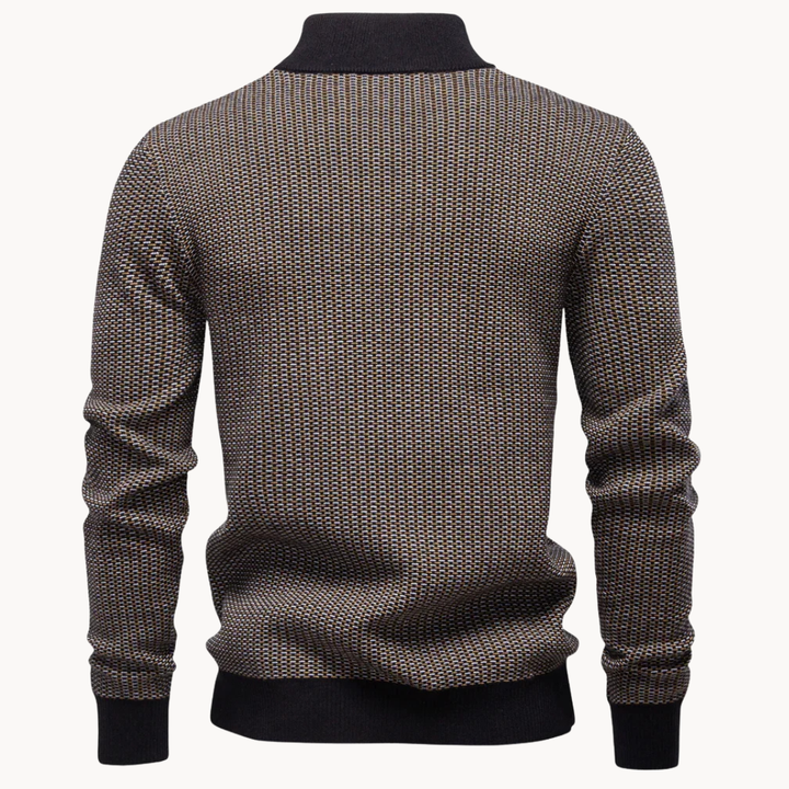 Limman - Half-Zip Jacquard Knit Sweater