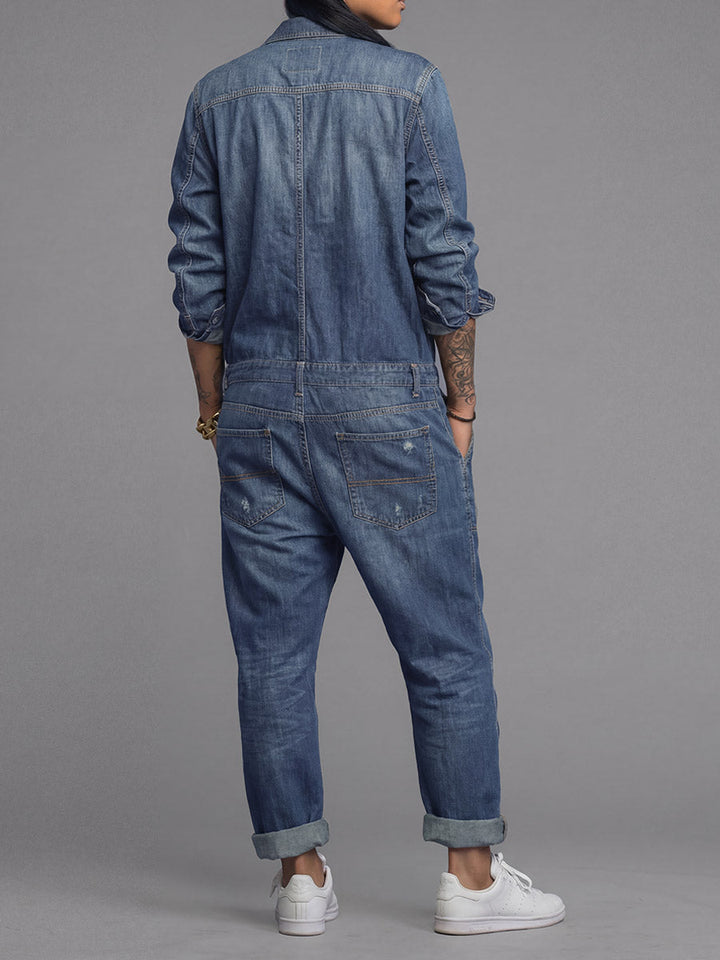 Ravina - Button Front Utility Jumpsuit