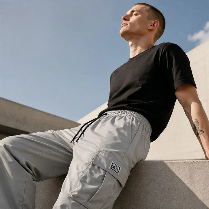 Nesham - Cargo Trousers With Drawstring Waist and Pockets
