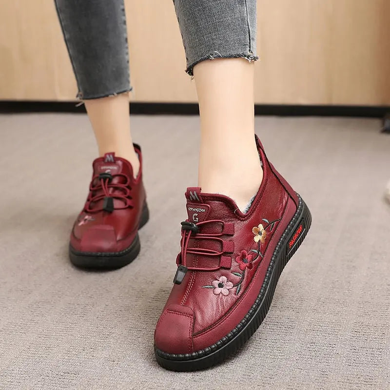 Yolina - Leather Lace-Up Shoes