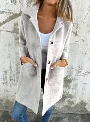 Dorothie - Coat With Lapel Collar and Patch Pockets