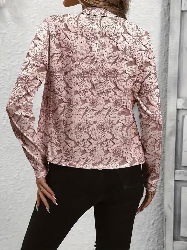 Tifany - Floral Print Long Sleeve Blazer