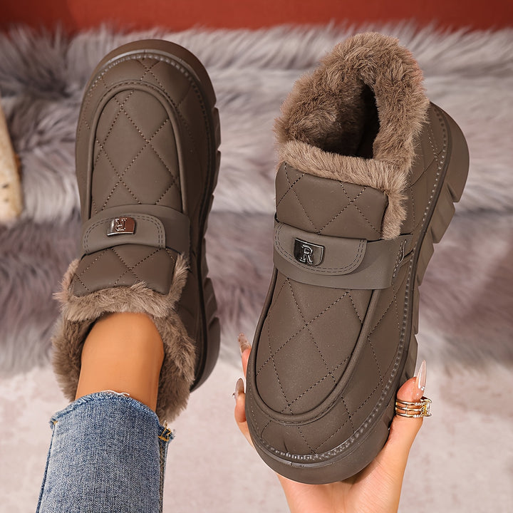 Karryna - Shoes With Quilted Uppers and Plush Lining