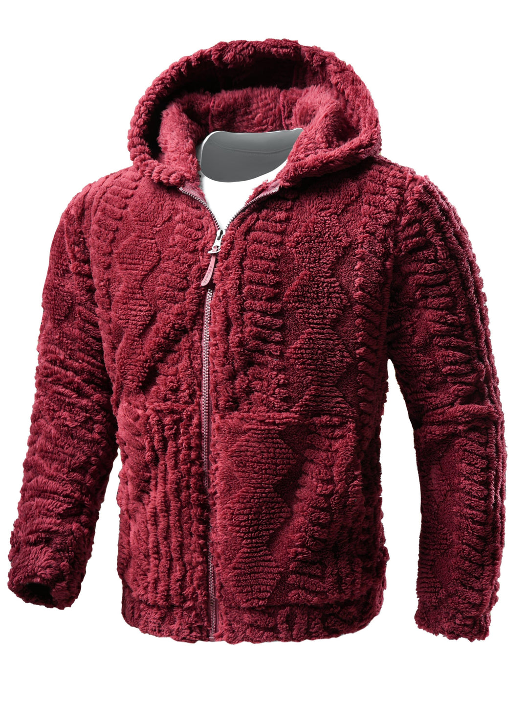 Bingwa - Long Sleeve Hooded Jacket With Zipper