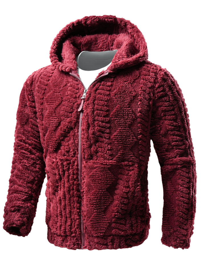 Bingwa - Long Sleeve Hooded Jacket With Zipper