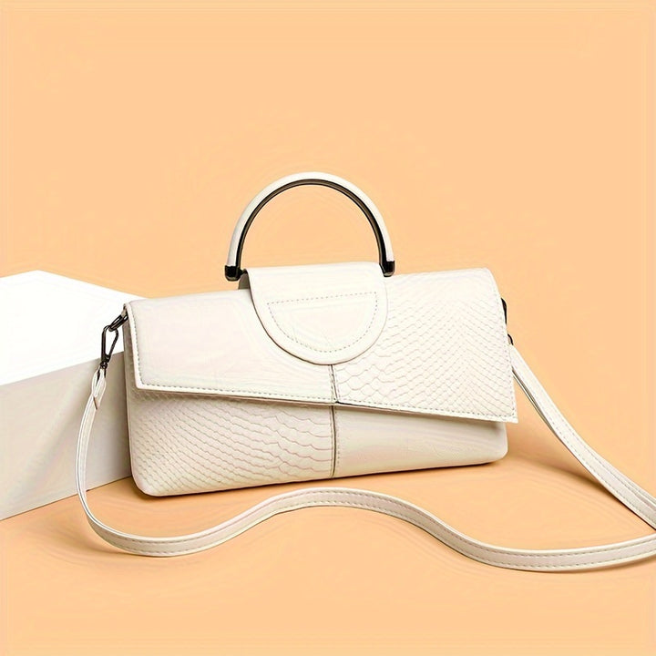 Geetika - Retro Crocodile Handbag With Zipper