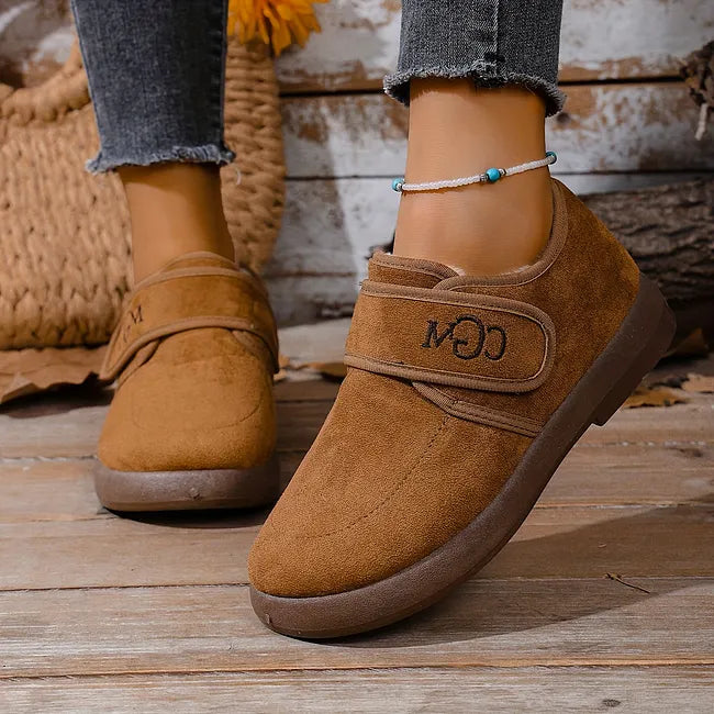Rokia - Faux Fur Shoes With Adjustable Strap