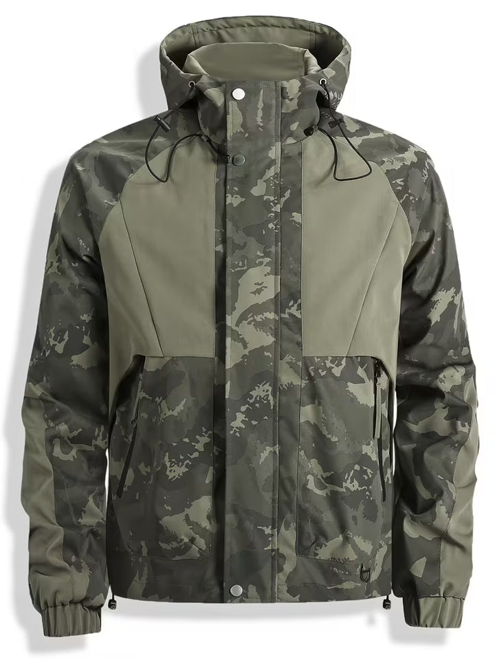 Brekks - Camouflage Hooded Windbreaker Jacket