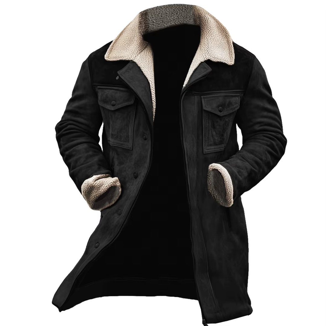 Braden - Suede Jacket With Sherpa Collar