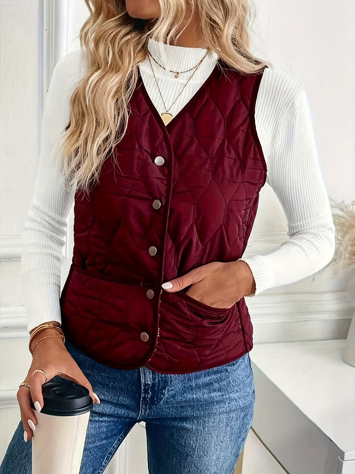 Mandia - Sleeveless Vest With Pockets