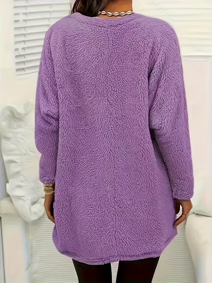 Zibija - Fleece Sweatshirt With Dandelion Print