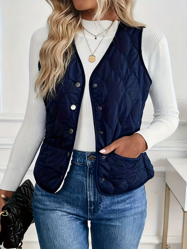 Mandia - Sleeveless Vest With Pockets