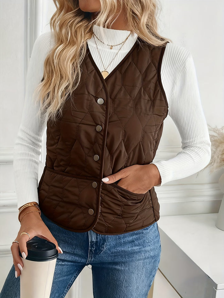 Mandia - Sleeveless Vest With Pockets