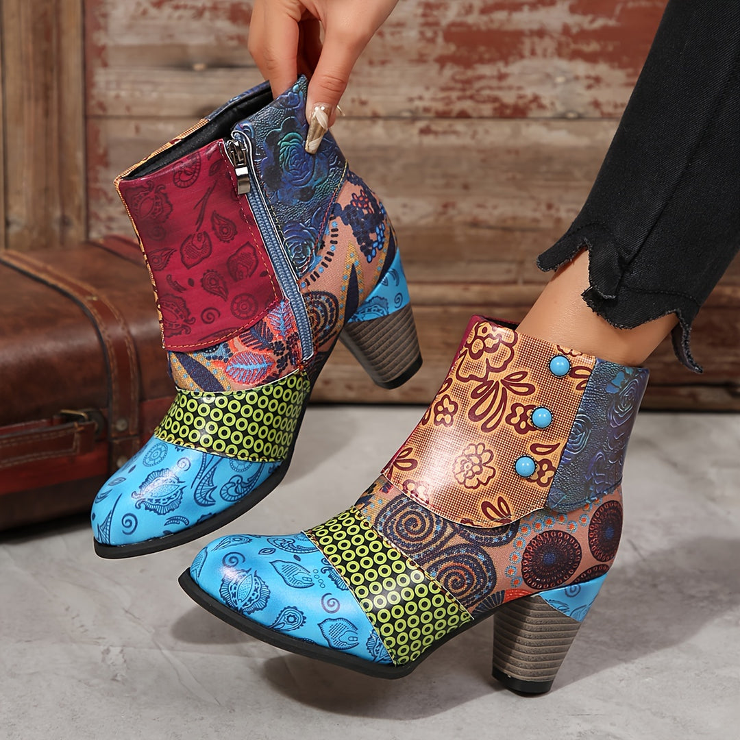 Marylin - Chunky Heel Short Boot