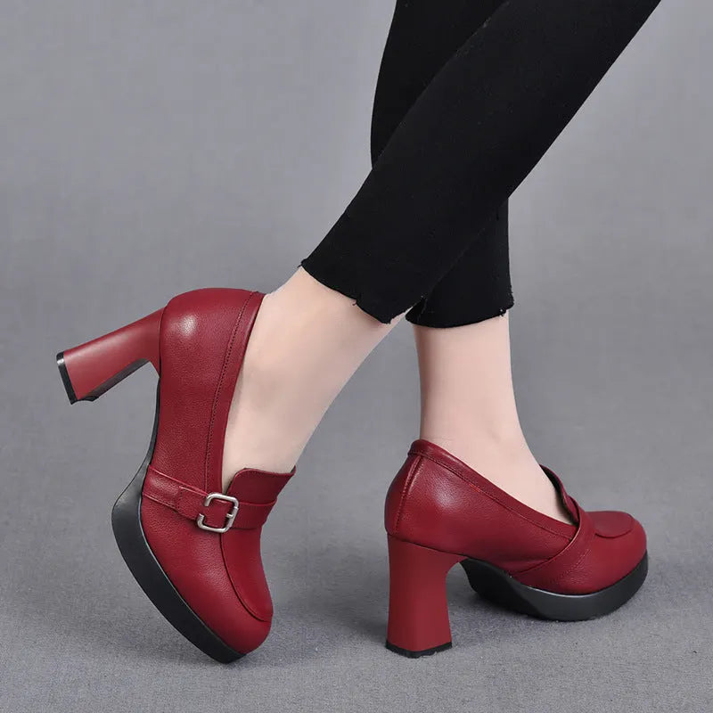 Sonnia - Versatile Leather Heeled Shoes