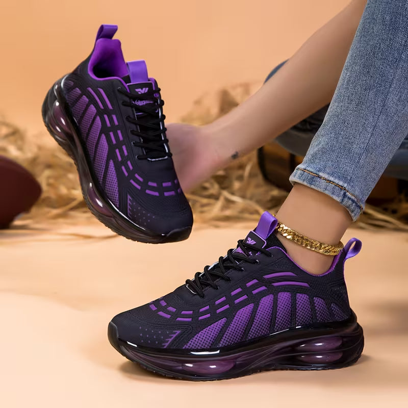 Nasyma - Sneakers With Gradient Panels and Chunky Soles
