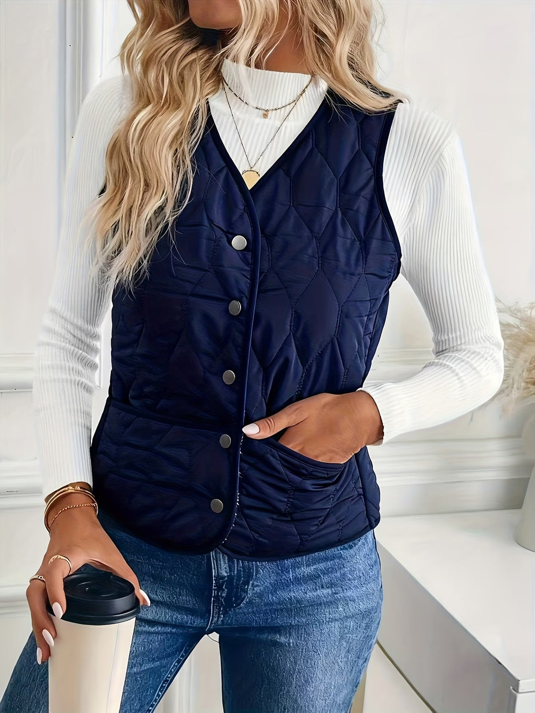 Mandia - Sleeveless Vest With Pockets
