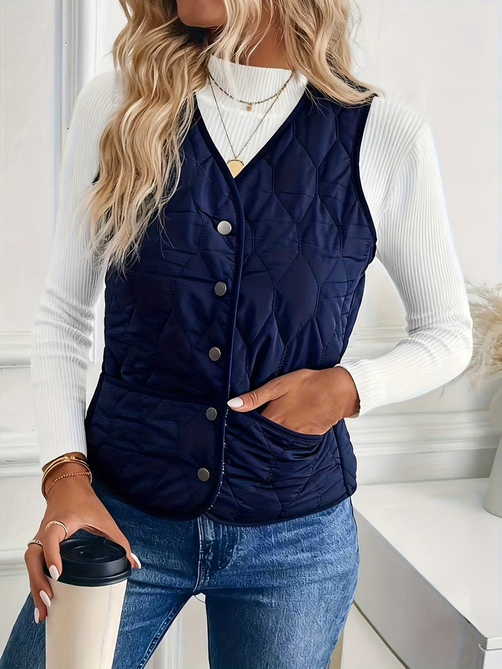 Mandia - Sleeveless Vest With Pockets