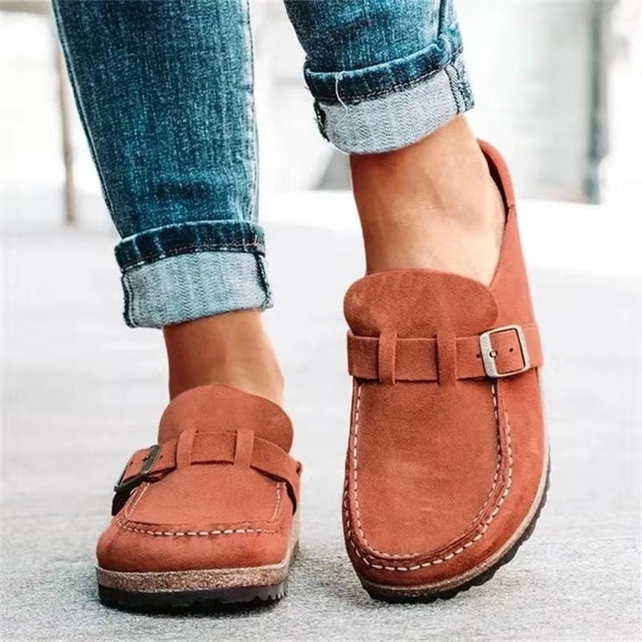 Tamela - Buckle Strap Suede Loafer