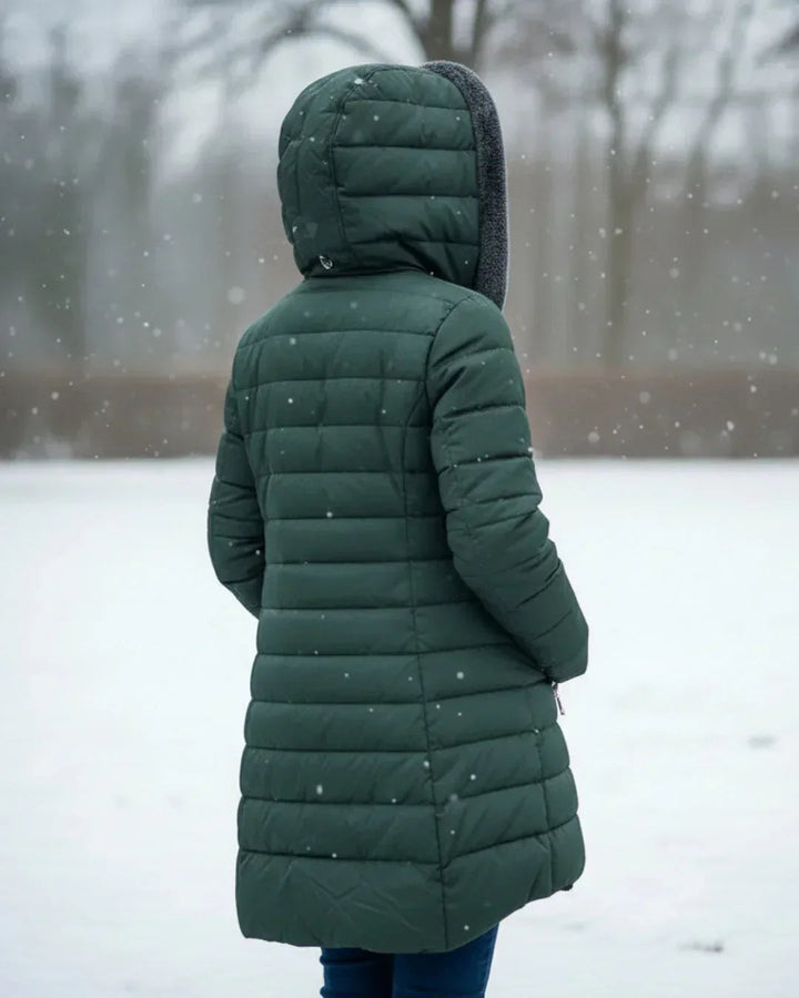 Luania - Long Hooded Puffer Coat With Pockets