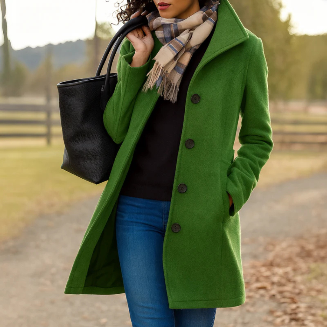 Danla - Long Sleeve Coat With Pockets