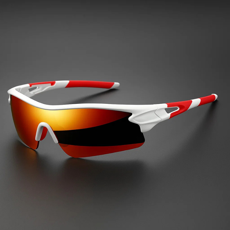 VeloShade - Mirrored Wraparound Sports Cycling Sunglasses