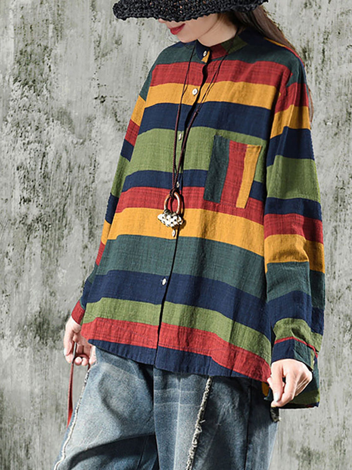 Aelina - Striped Long Sleeve Shirt