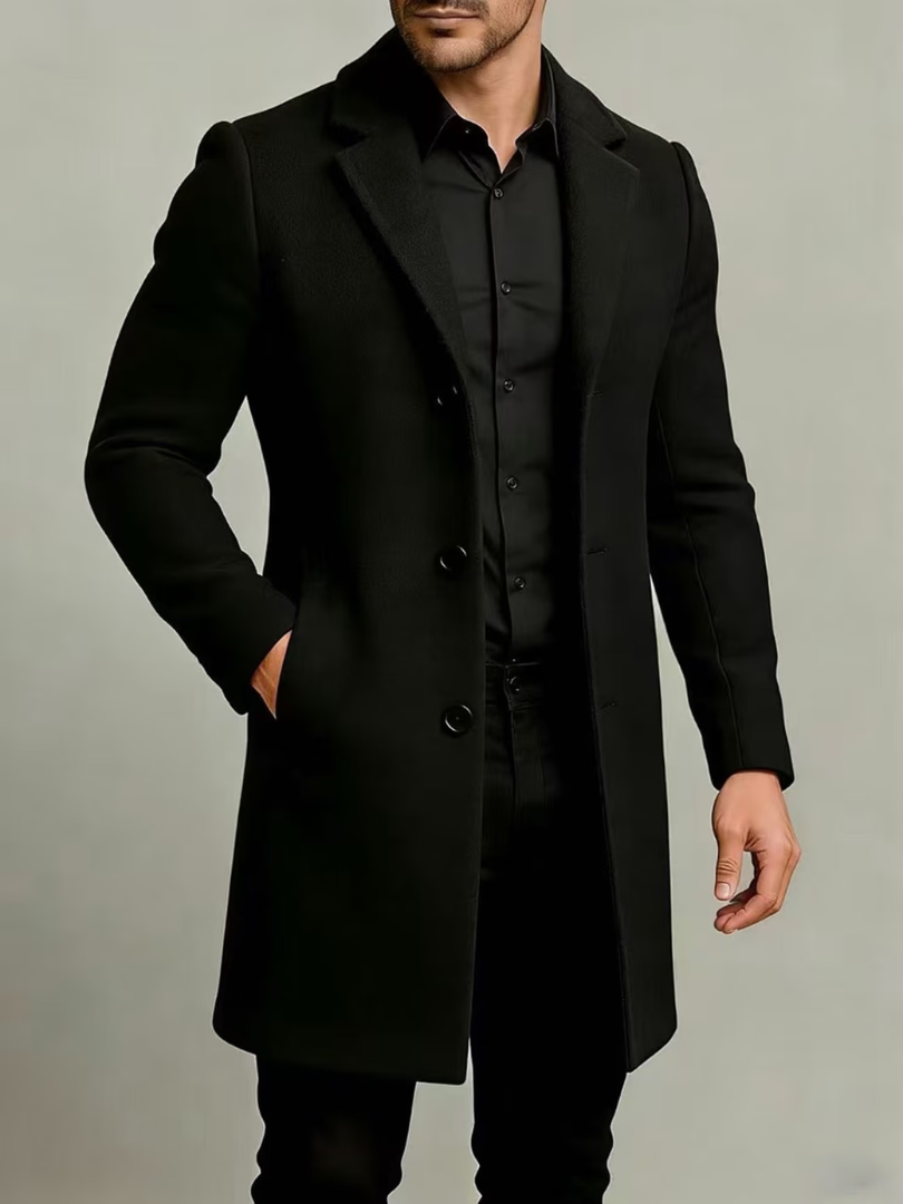 Hollander - Button Up Long Sleeve Lapel Coat