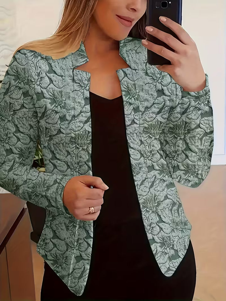 Tifany - Floral Print Long Sleeve Blazer