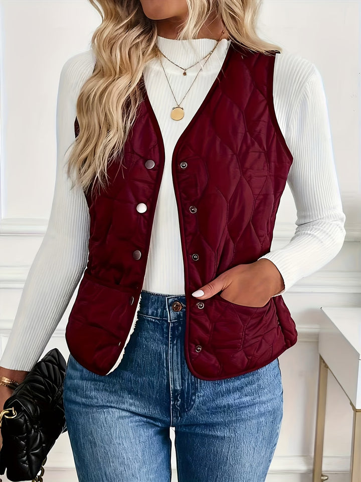 Mandia - Sleeveless Vest With Pockets