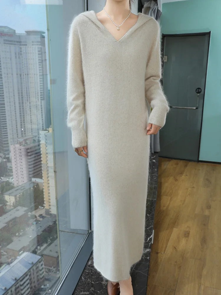 Karsyn - Cashmere Dress With Hooded