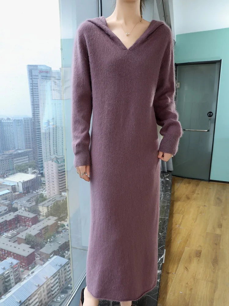 Karsyn - Cashmere Dress With Hooded