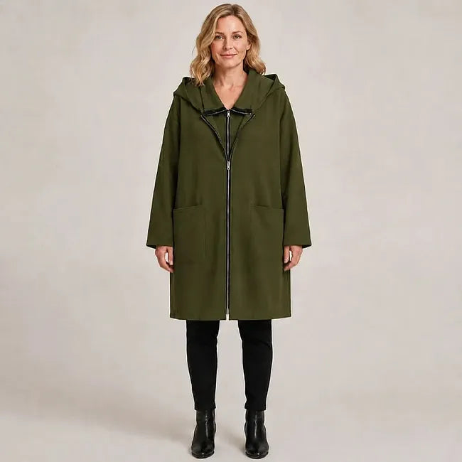 Cerina - Mid-Length Hooded Jacket