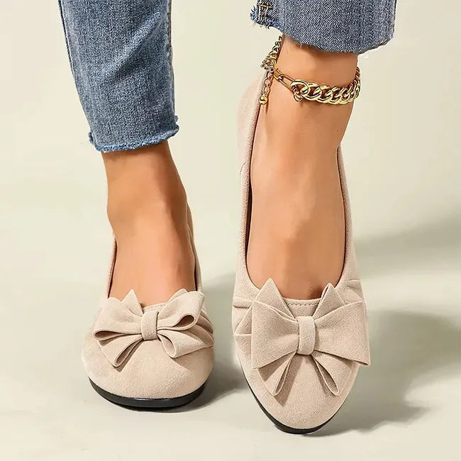 Fransiska - Breathable Non-slip Loafers With Bowtie