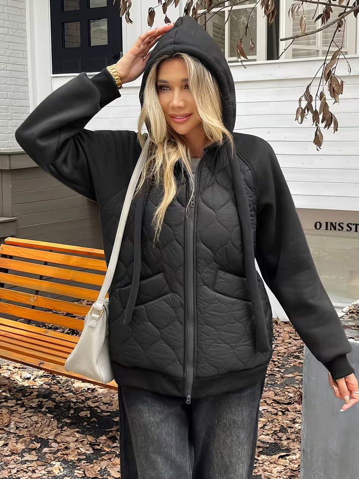 Adriyan - Long Sleeve Jacket With Quilted Panels
