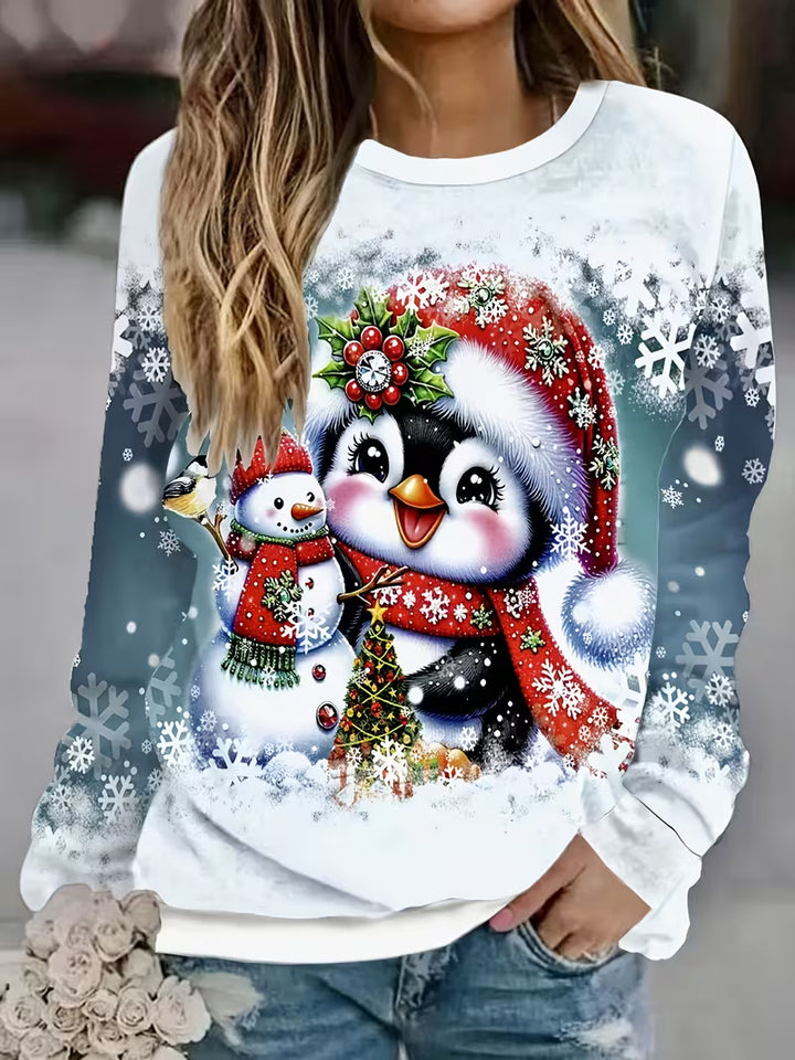 Jeila - Cross-Border Printed Christmas Sweatshirt