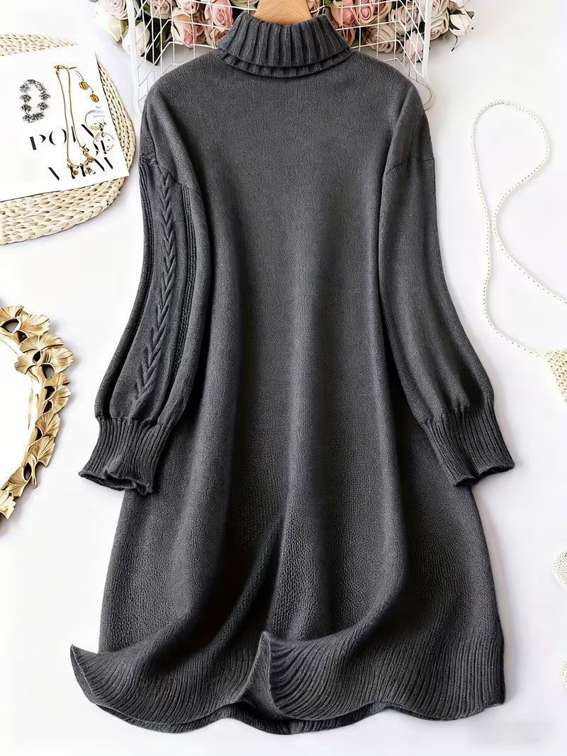 Malkina - Comfortable Long Sleeve Sweater Dress