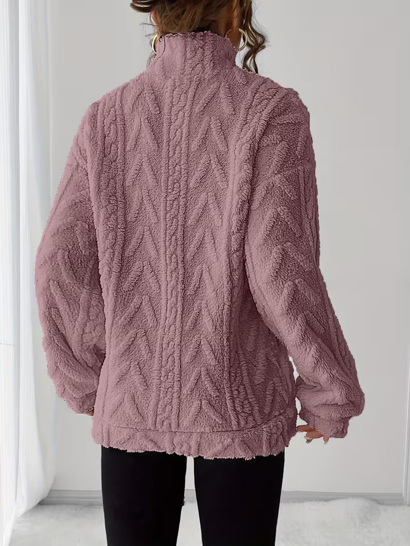 Nessia - Versatile Warm Fleece Sweatshirt