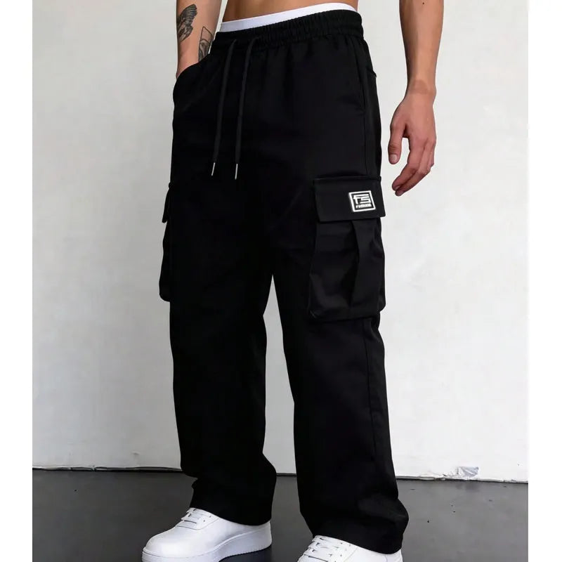Nesham - Cargo Trousers With Drawstring Waist and Pockets