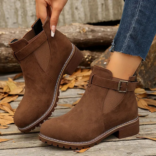 Miniya - Ankle Boots With Buckle Straps